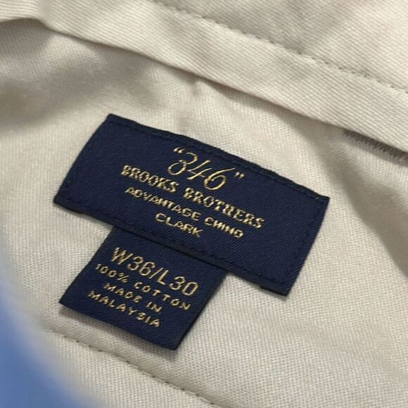 Brooks Brothers Mens Lightweight Advantage Chino Clark Tan Dress Pants W36/L30 - Picture 7 of 10